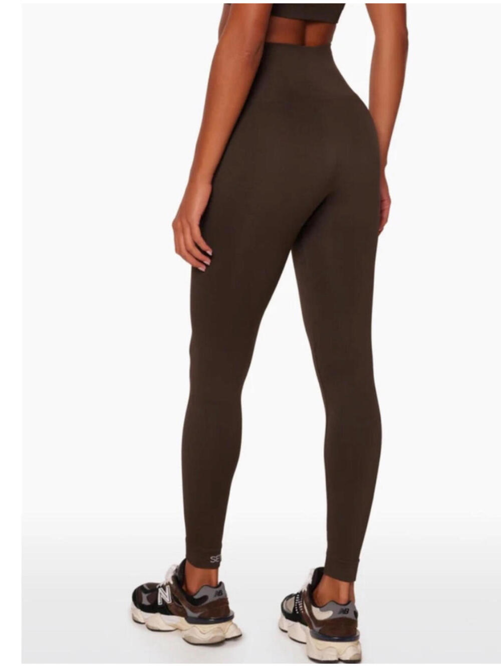 EUC! SET ACTIVE SZ S Sculptflex High Waist Leggings Athleisure Espresso Brown